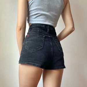 Black denim BDG shorts